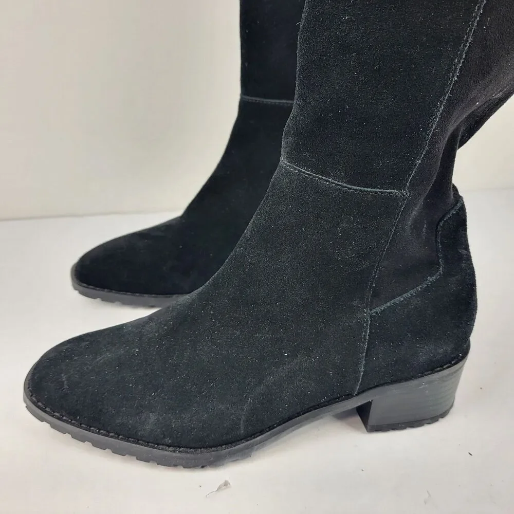 Blondo Starla Waterproof Black Suede Over The Knee Boots Size 7.5M